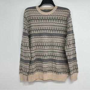 MENS MFH KNITS CREWNECK SWEATER SIZE M 100% Baby ALPACA MADE IN PERU